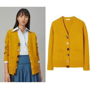 NWT Tory Burch MULTI-BUTTON WOOL CARDIGAN $448 XXS